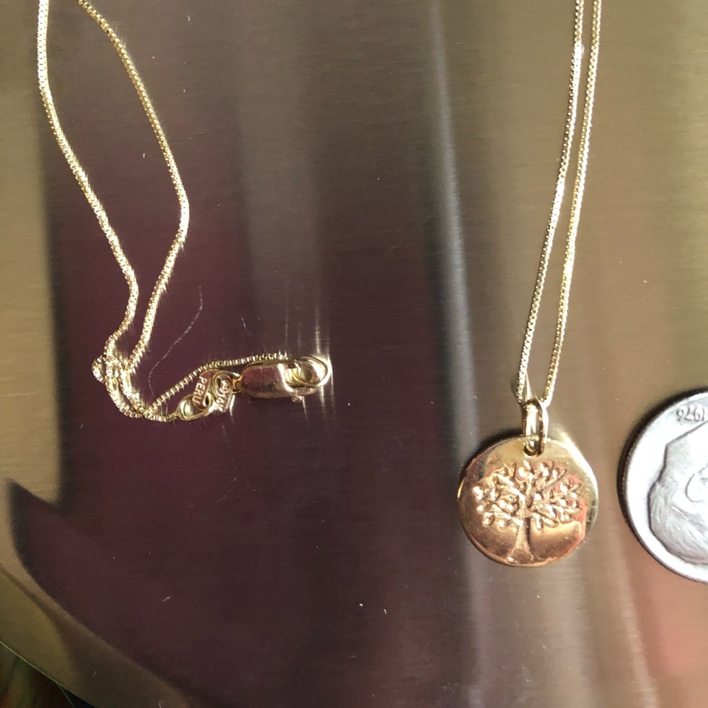 Ladies gold necklace.